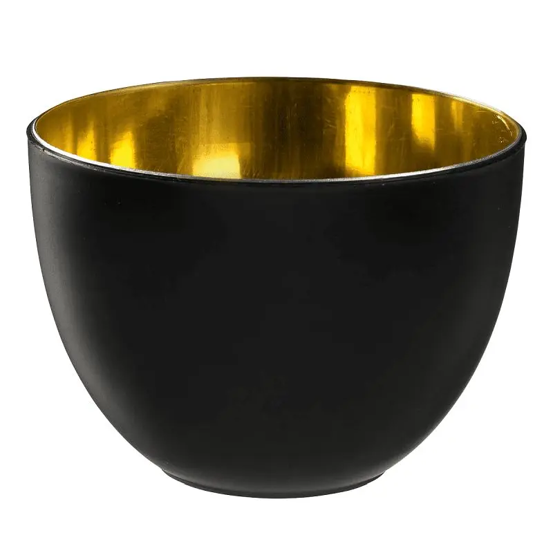Solia Eskoffie Tulip Bowl Black-Gold 160ml, 5.4oz, Case 240 Pieces, PS33275c