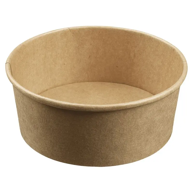 Solia Rugged Salad Bowl Round kraft 1300ml/44oz, Lid not included, Case 300 Pieces, ES31272c