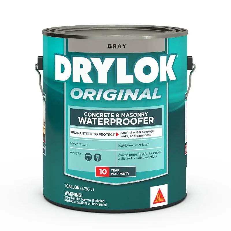 Drylok 27613 Masonry Waterproofer, Pewter, Liquid, 1 gal Pail