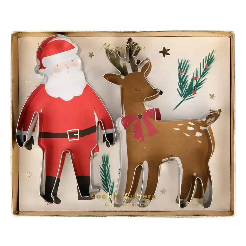 Santa & Reindeer Christmas Cookie Cutters Adjust 2