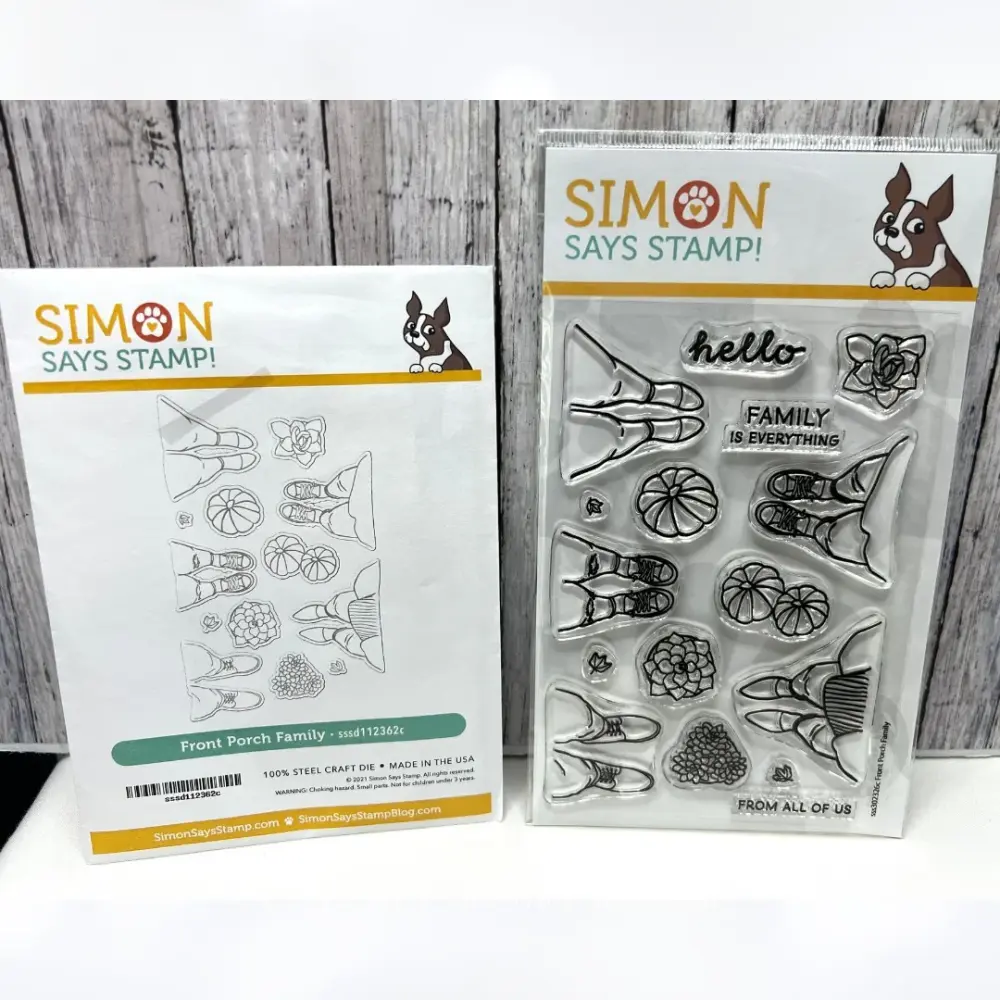 Simon Says Stamp FRONT PORCH FAMILY Rubberized Stamps & Dies