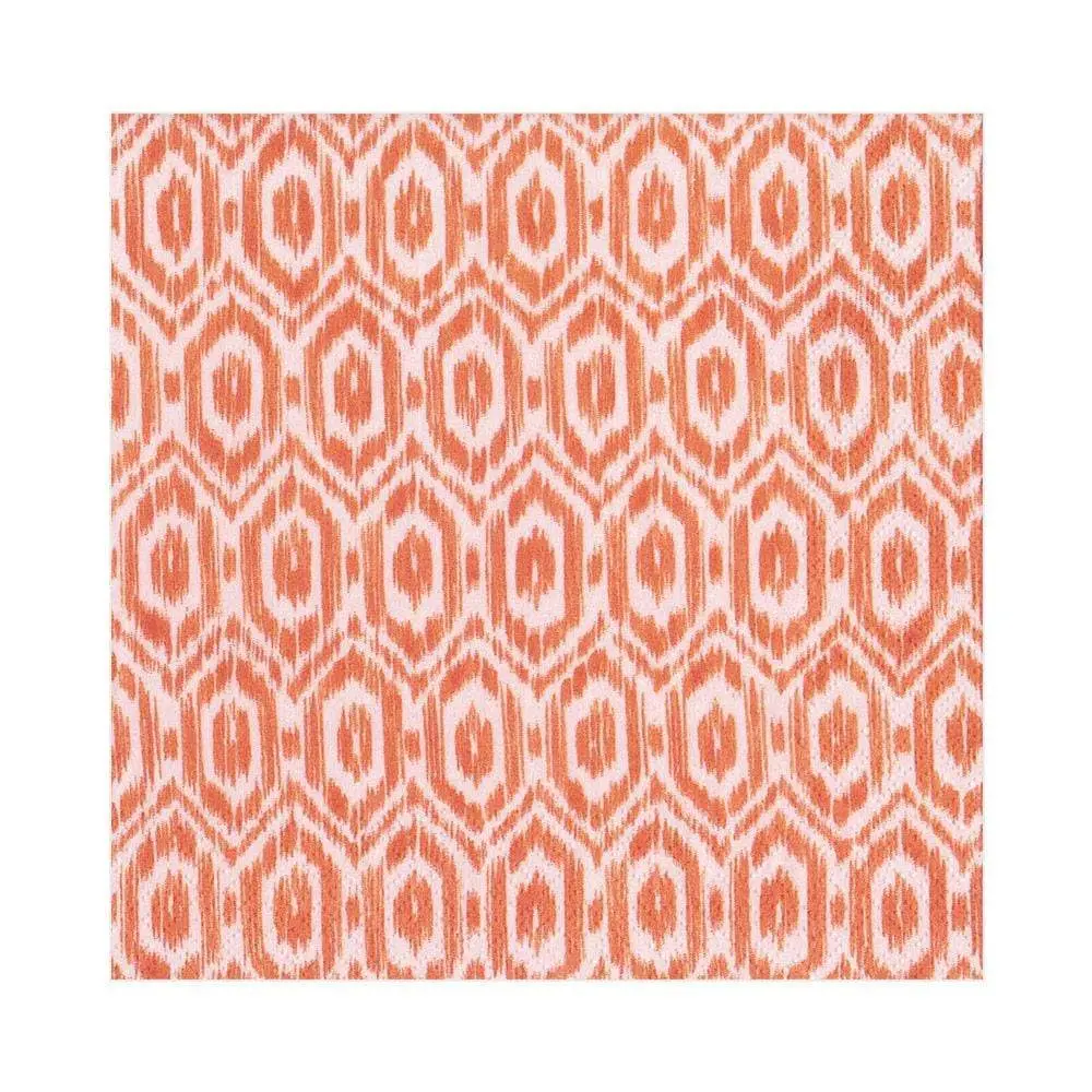 Amala Ikat Paper Cocktail Napkins Peach - 20 Per Package