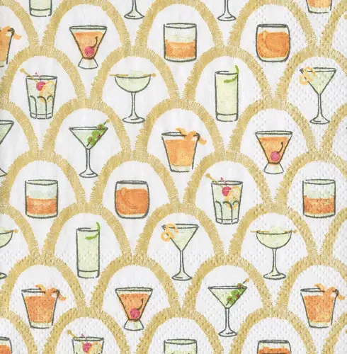 Deco Cocktails Napkin Cocktail- 20 Per Package