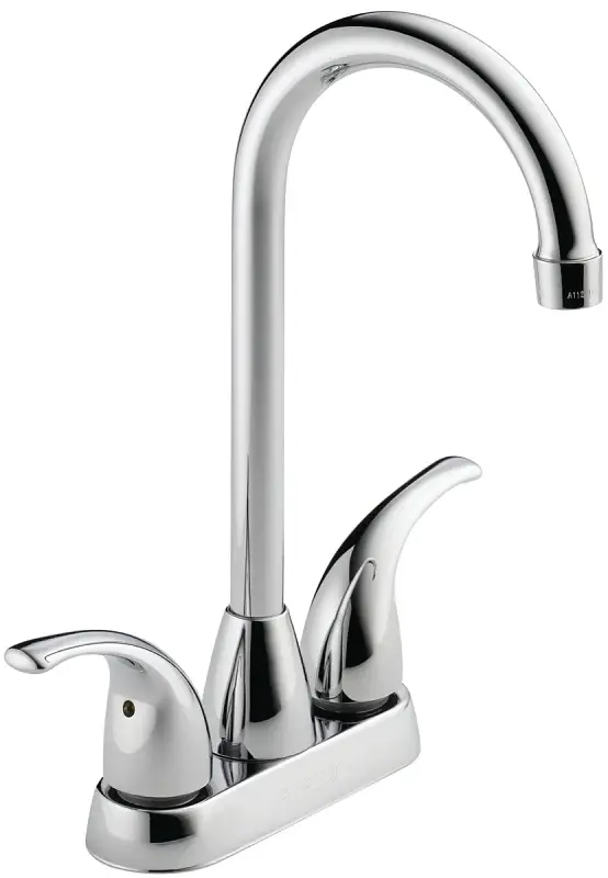 Delta Peerless Tunbridge Series P288LF Bar and Prep Faucet, 1.8 gpm, 2-Handle, Brass, Shiny metal Plated, Deck