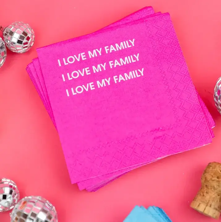 I Love My Family - Cocktail Napkins