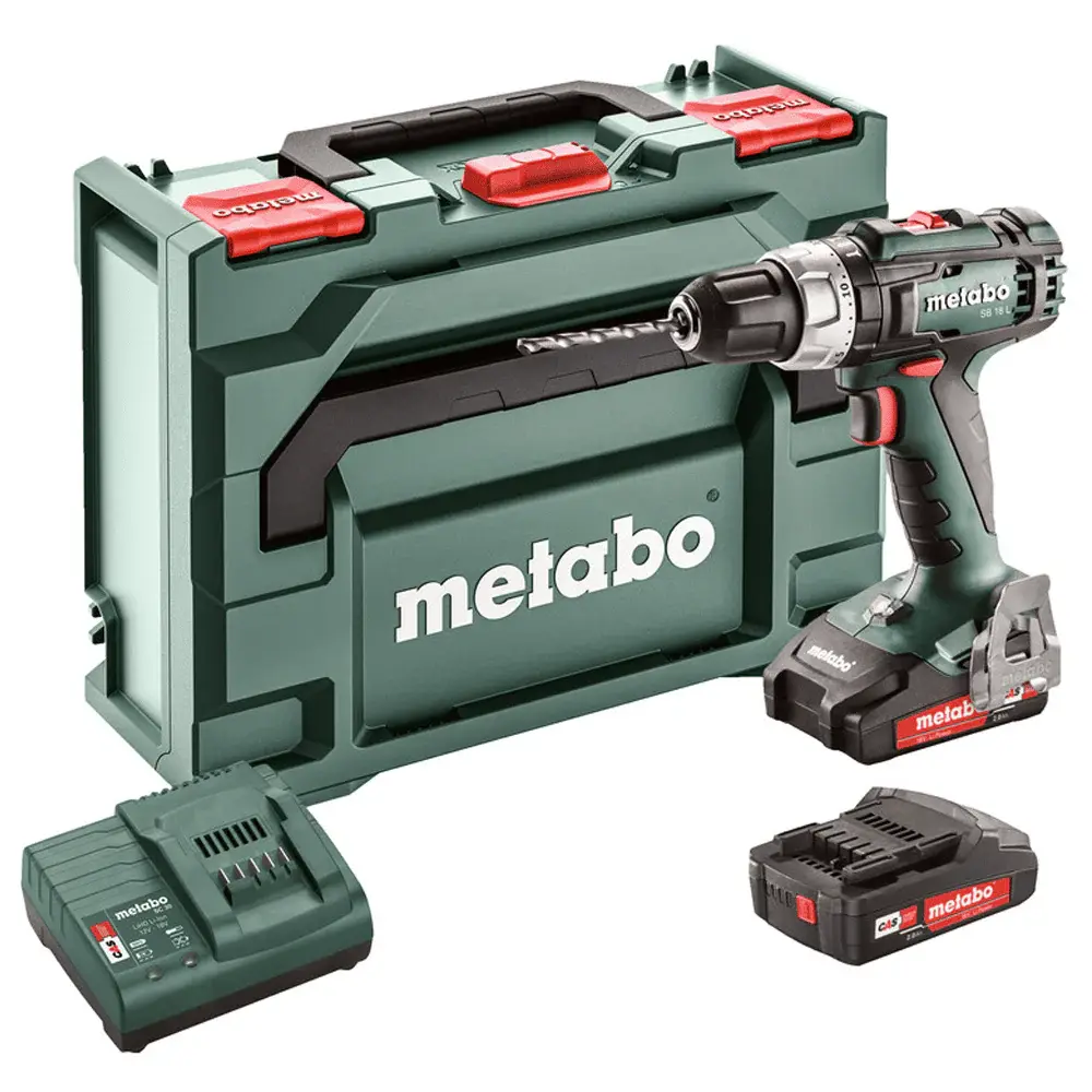 Metabo SB18L Combi Hammer Drill 18V 2 x 2.0Ah Li-ion - SC30 Charger MetaBOX - 602317580