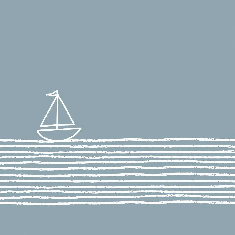 Pure Sailing, Blue Beverage Napkins