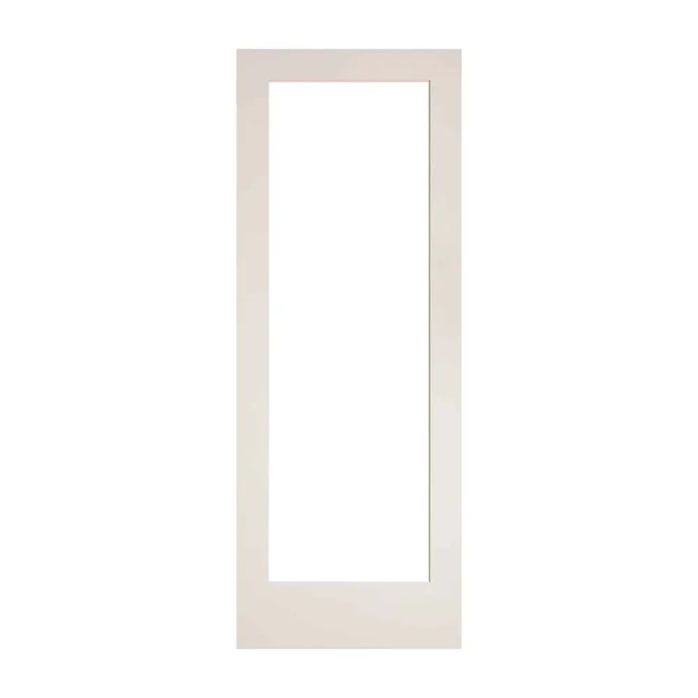 Shaker Style French Door 1 Clear Glass Chalk Primer, 32'' x 80''