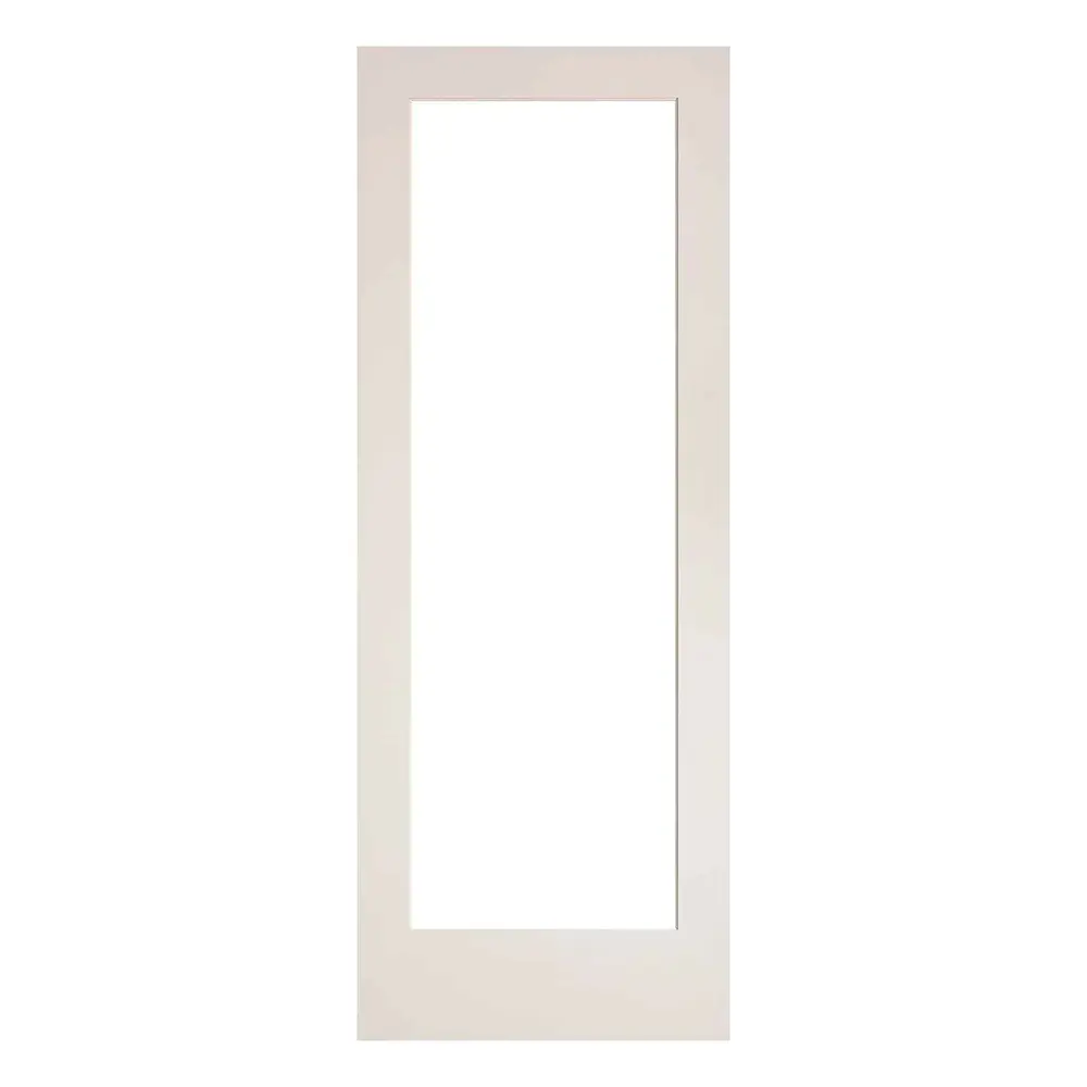 Shaker Style French Door 1 Lucid Glass White Primer, 30'' x 80''