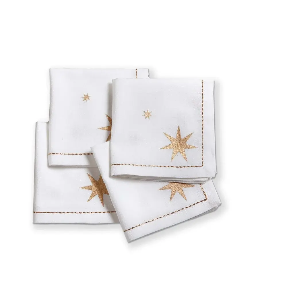 Starlight Cotton Cocktail Napkins - Adjust 4