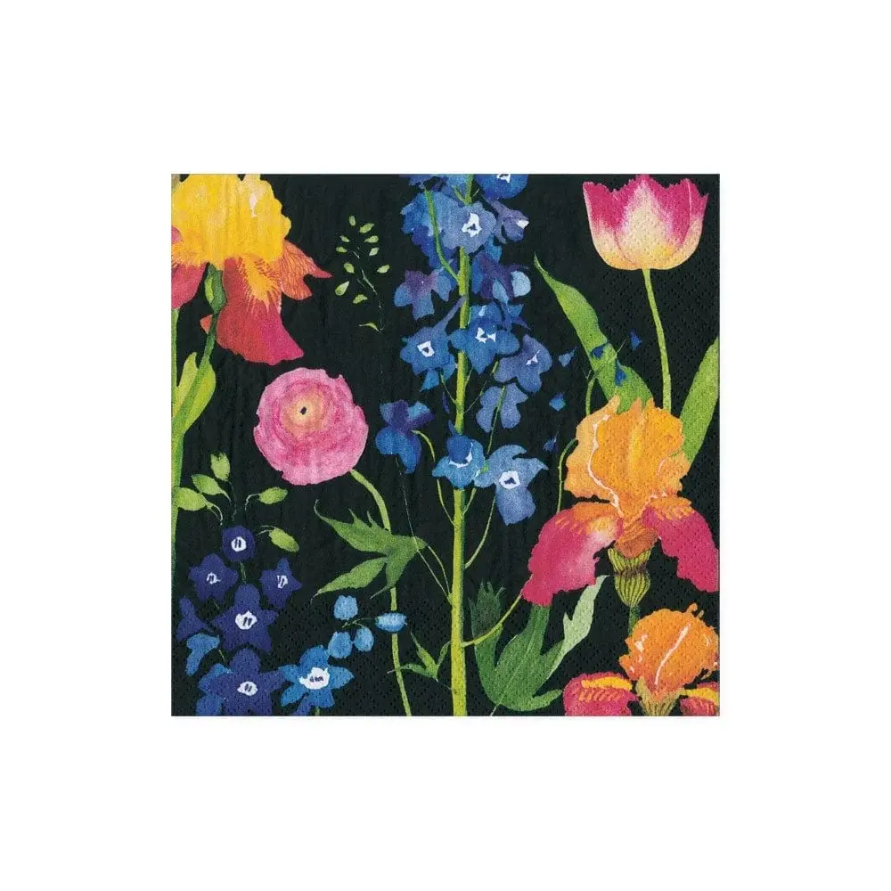 Summer Garden Paper Cocktail Napkins Midnight - 20 Per Package