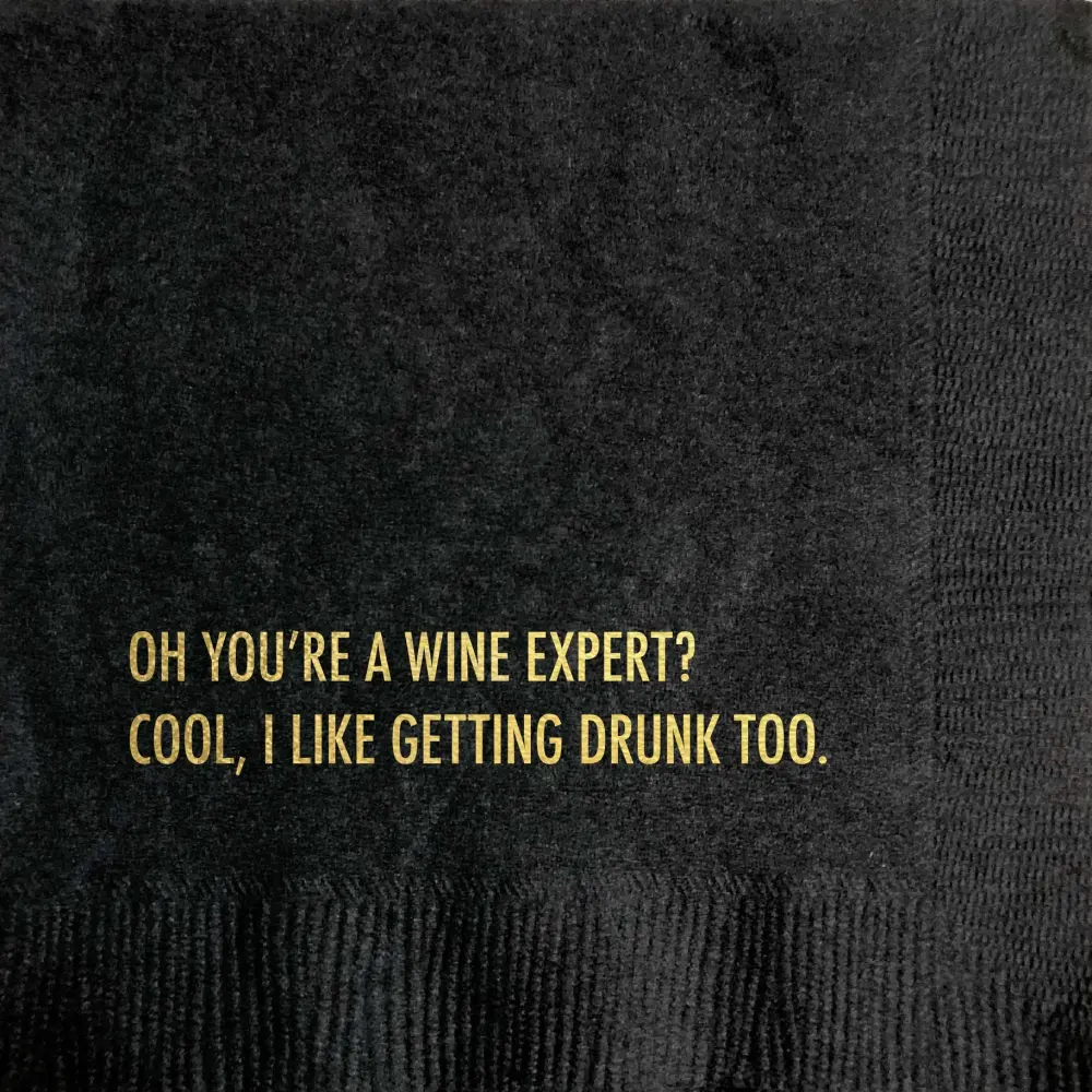 Wine Expert Cocktail Napkin
