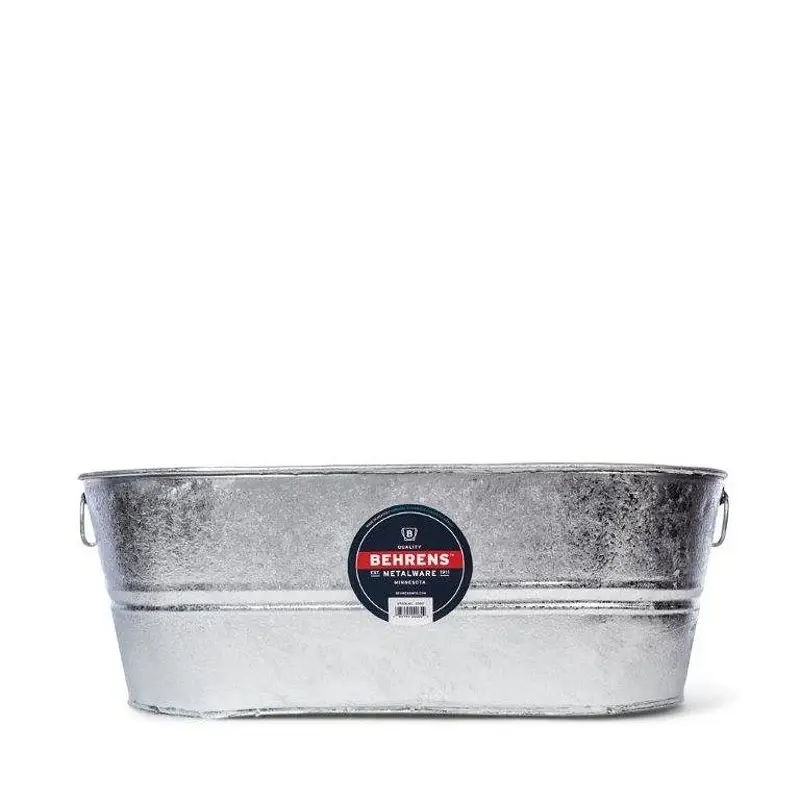 Behrens 2-OV Scrub Tub, 10.5 gal Capacity, Steel