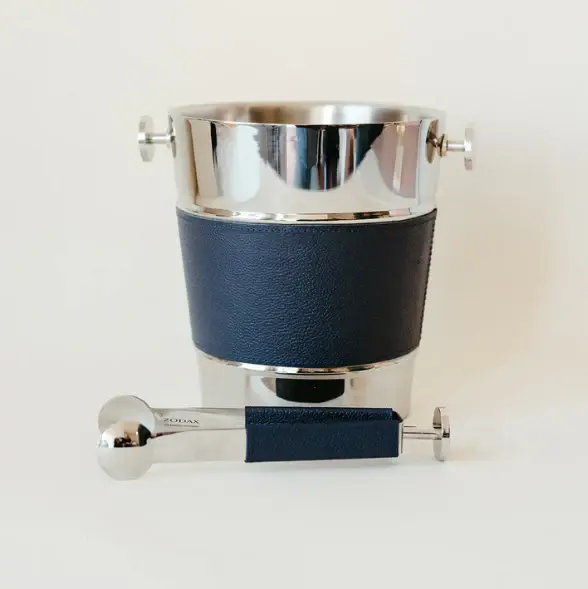 Laguna Nickel & Sapphire Leather