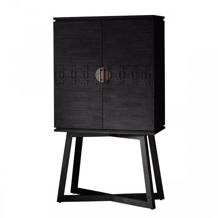 Modern Wet Bar Boho Boutique Cocktail Cabinet - Charcoal