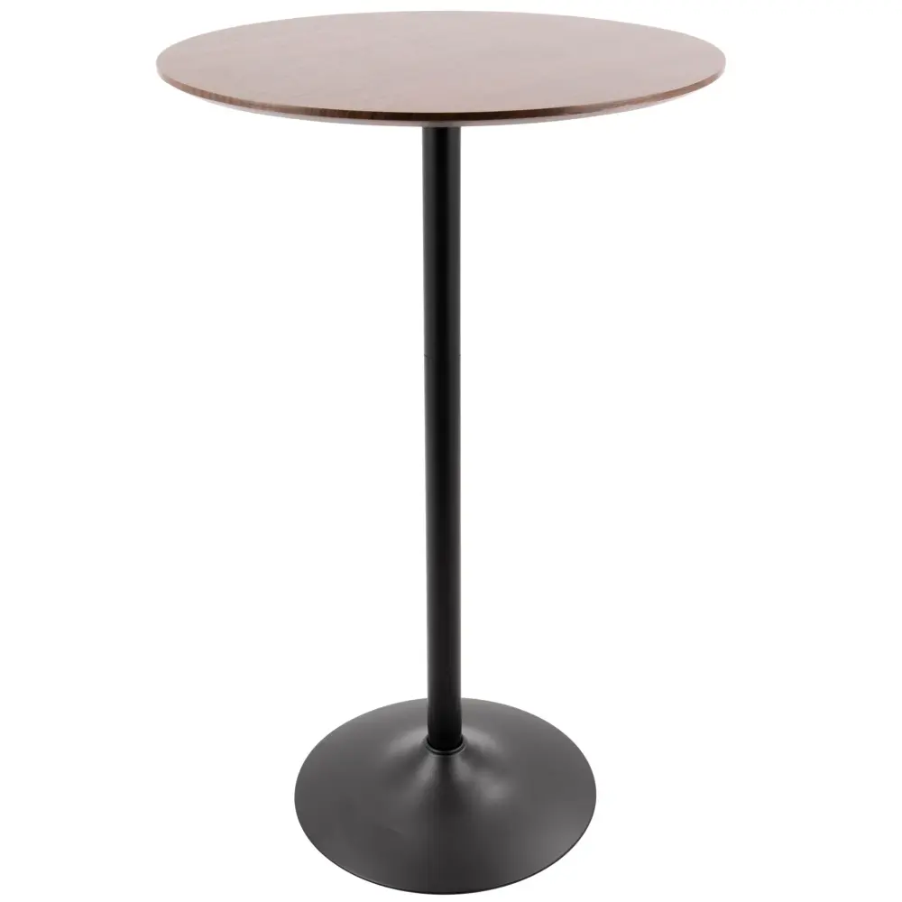 Pebble - Mid-Century Modern Variable Dining Or Bar Table - Walnut / Black