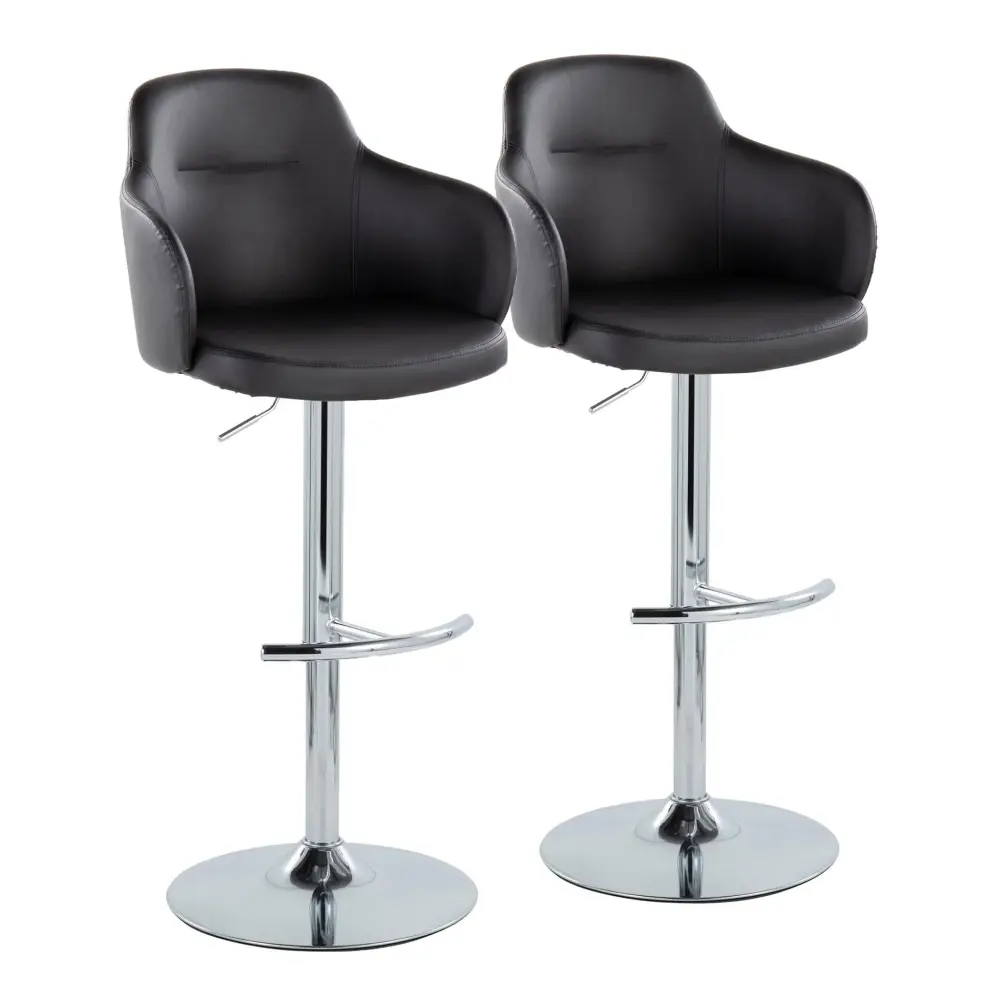Boyne - Contemporary Adjustable Barstool Swivel & Rounded T Footrest place 2)