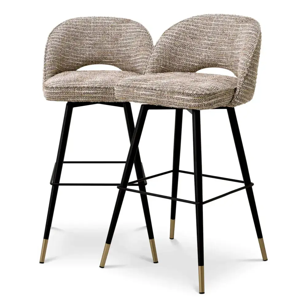 Cliff Set 2 Bar Stools - Mademoiselle Khaki