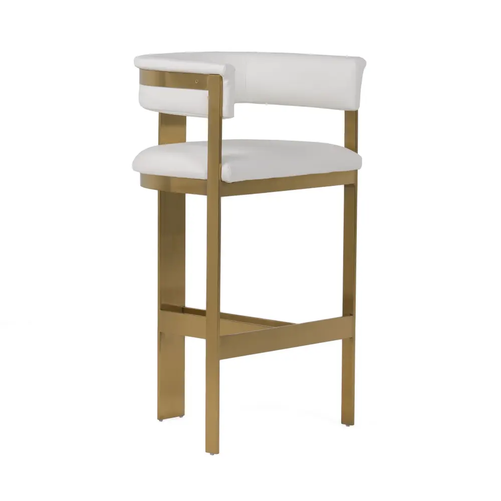 Industrial Style Modrest Boswell - Modern White + Matte Amber Barstool