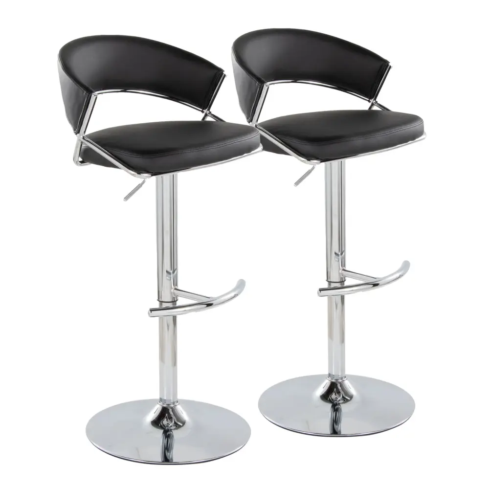 Jie - Contemporary Adjustable Barstool Swivel & Rounded T Footrest place 2)