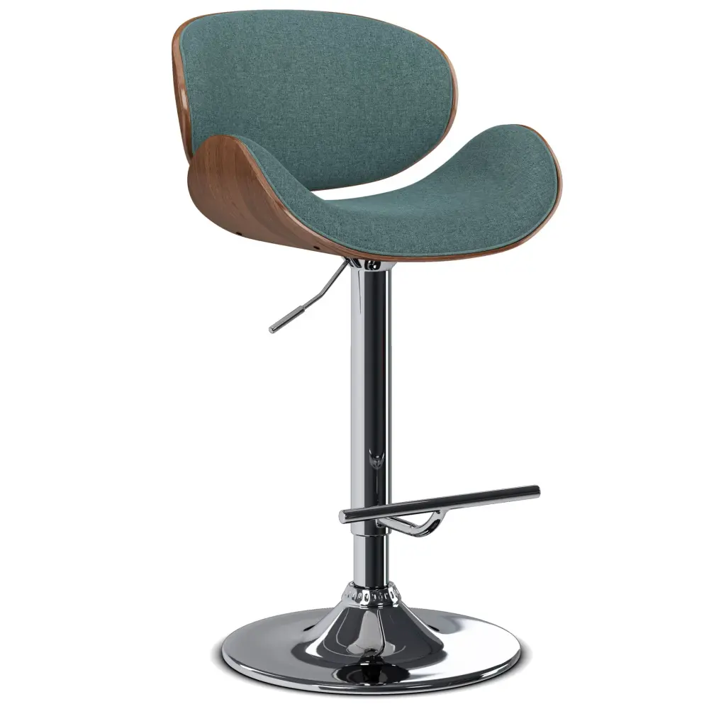 Marana - Adjustable Swivel Bar Stool - Light Turquoise Cobalt