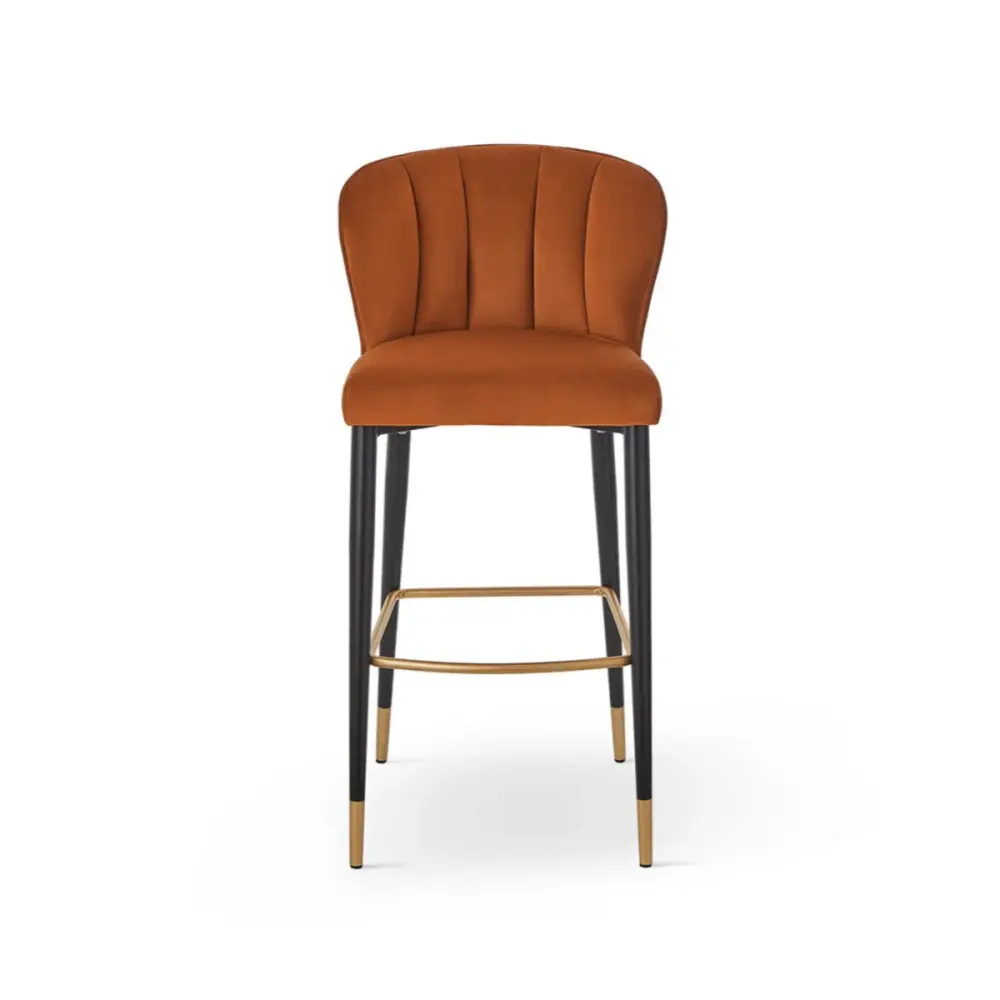 Maya Bar Stool (Crib 5) - Megan Oxide & Textured Brass Ice Bucket