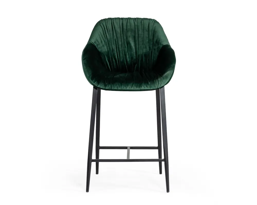 Modrest Katrina - Minimalist Green Fabric Bar Stool