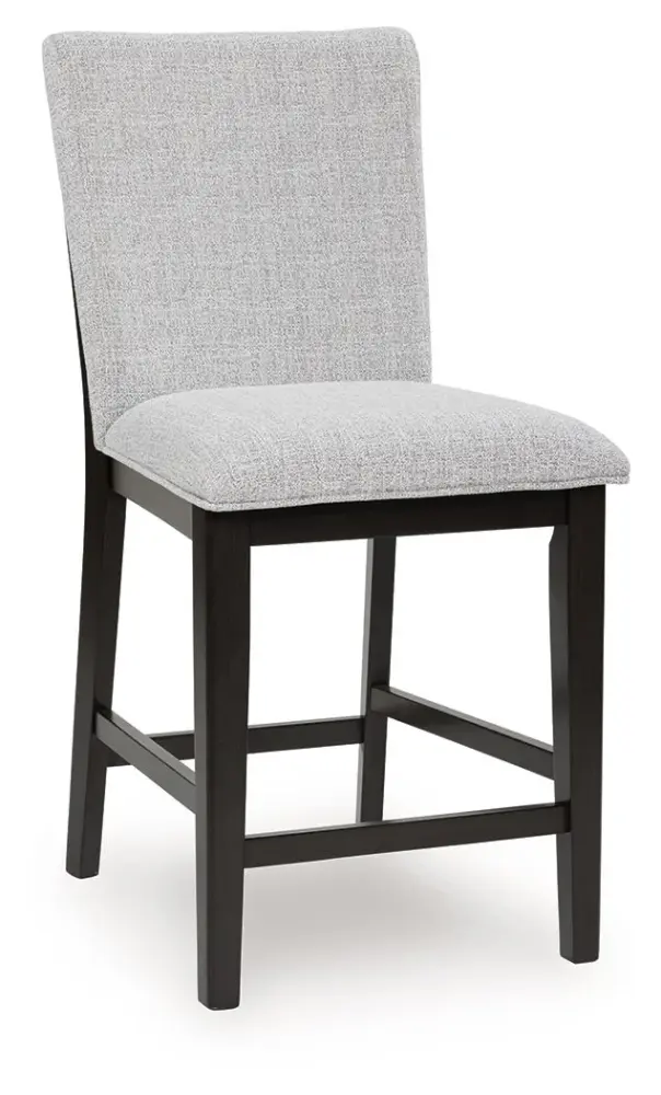 Neymorton - Upholstered Barstool (Set 2) - Dark Grayish Cocoa