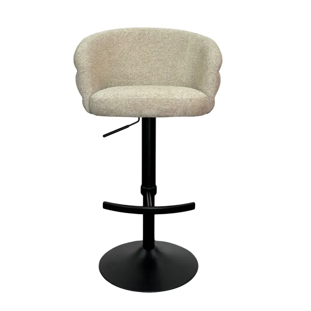 Nikki Swivel Bar Stool - Biscotti