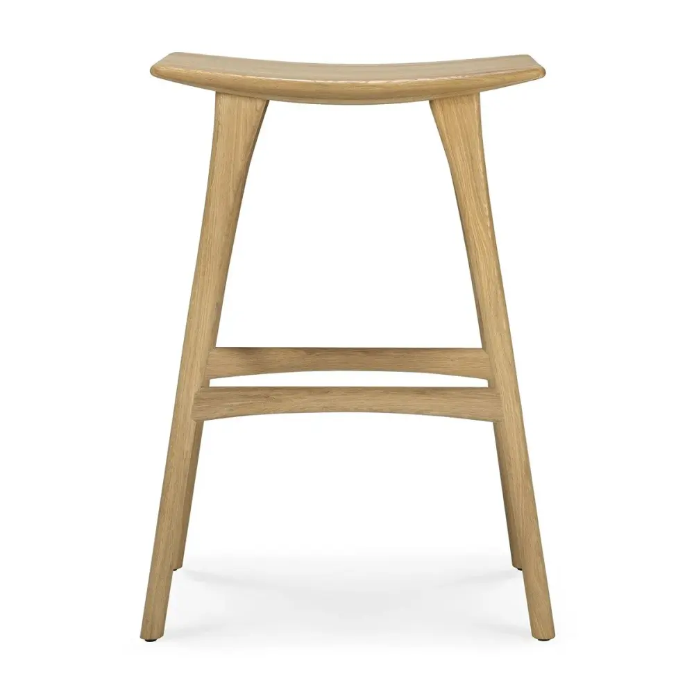 Osso Bar Stool - Varnished Oak Storage Cabinet