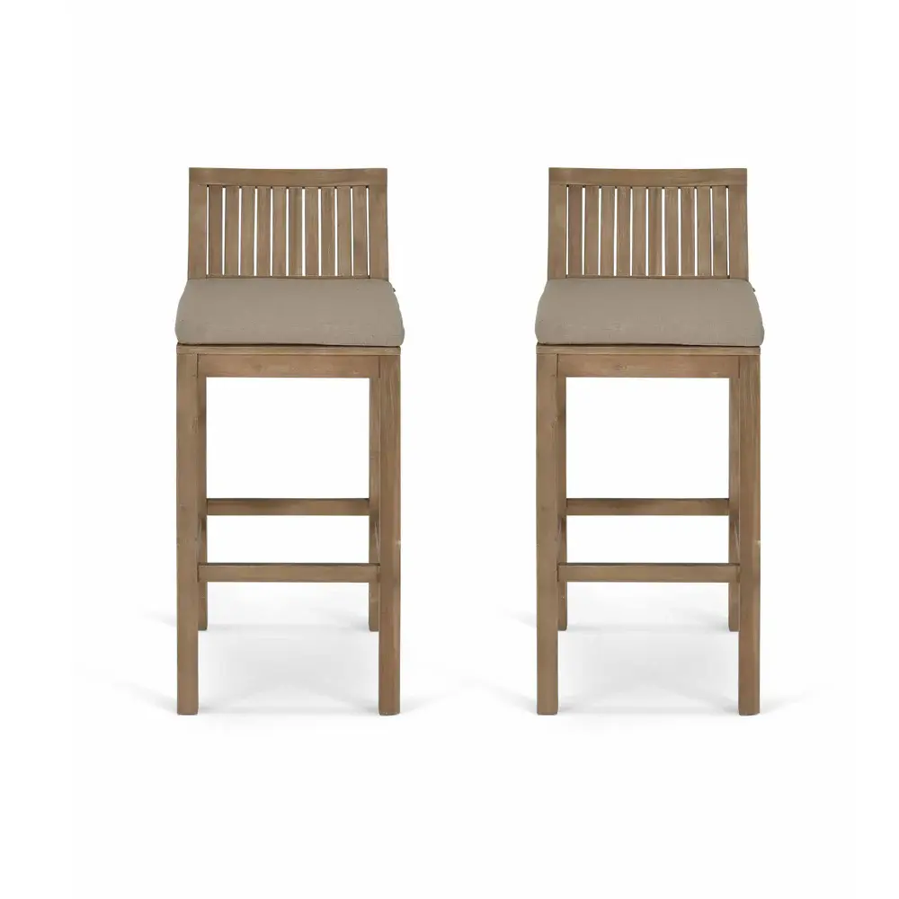 Porthallow Adjust 2 Bar Stools - Natural