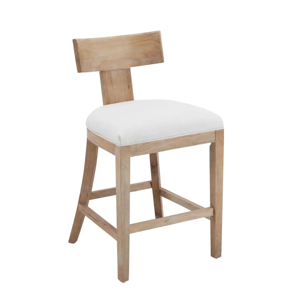Upholstered Counter Height Bar Stools Solid Rubber Wood Frame place 2)
