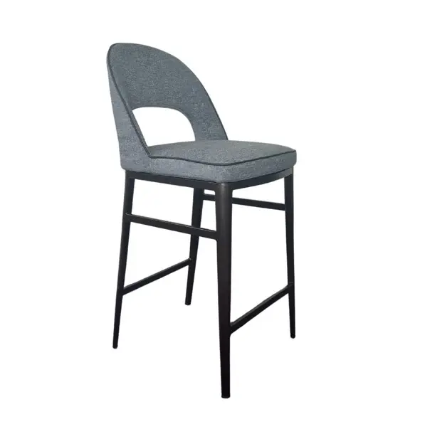 Verna Bar Stool - Enzimi Dark Grey & Dark Warm finish