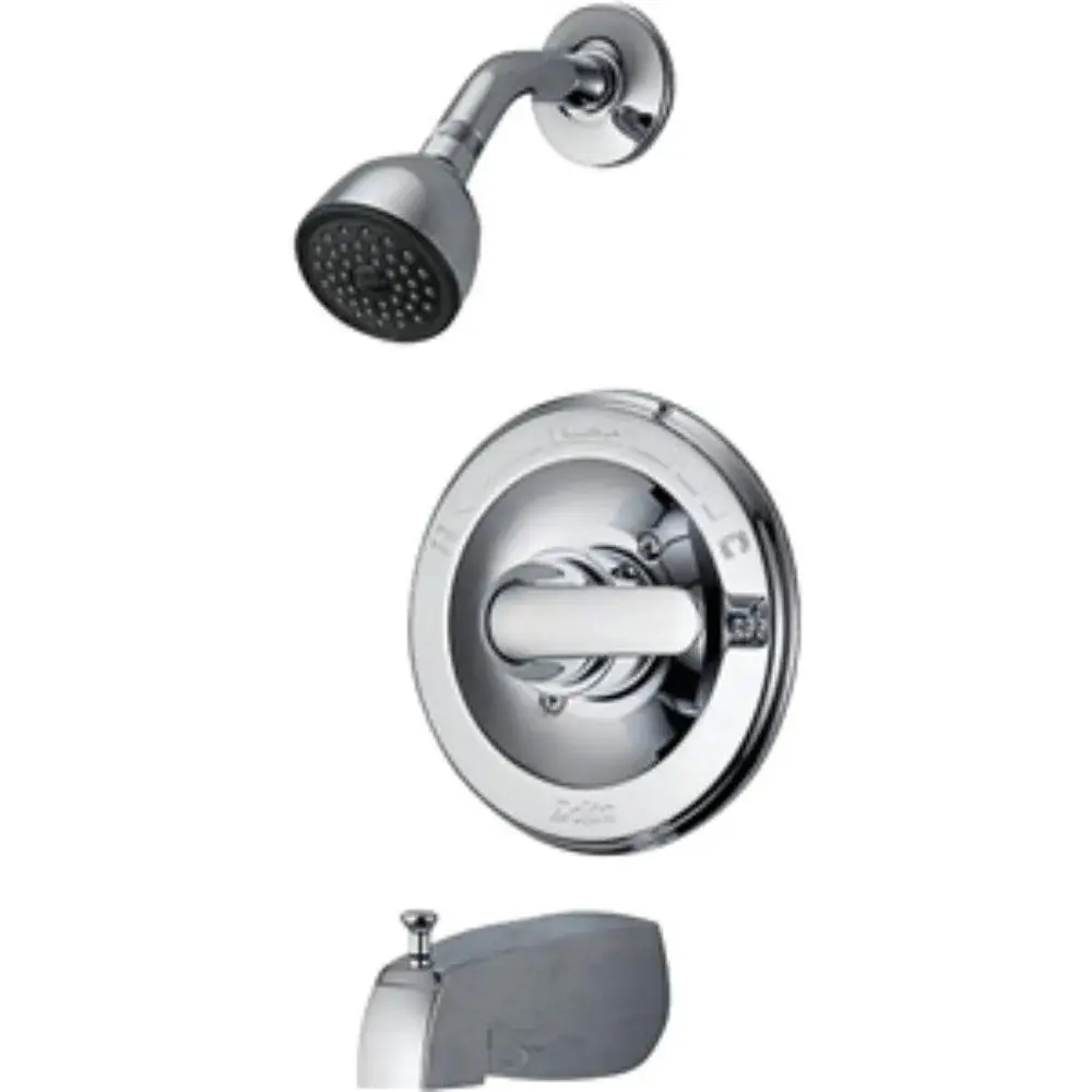 Anti-Slip DELTA 1-HANDLE TUB SPOUT AND SHOWER HEAD