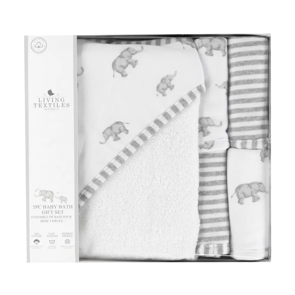 Bath Gift Adjust 5 Pieces - Grey Elephant