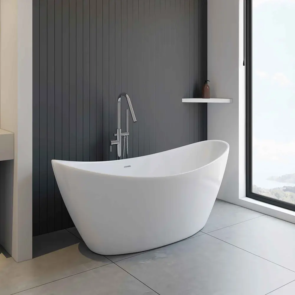 Corbin Acrylic Freestanding Bathtub, 67" x 29.5" x26.8"