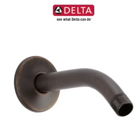 Delta 5-3/4 Wall Mounted Shower Arm and Shower Arm Flange Damaged Box Storage Hooks