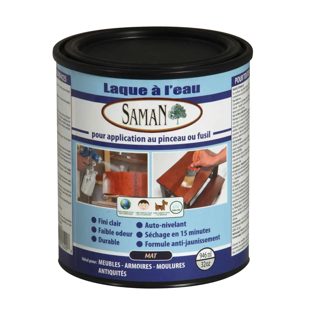 Flat Water Based Lacquer, 946 ml