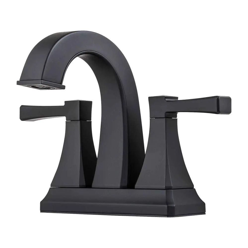 Halifax 2-Handle 4" Centerset Bathroom Faucet, Flat Black