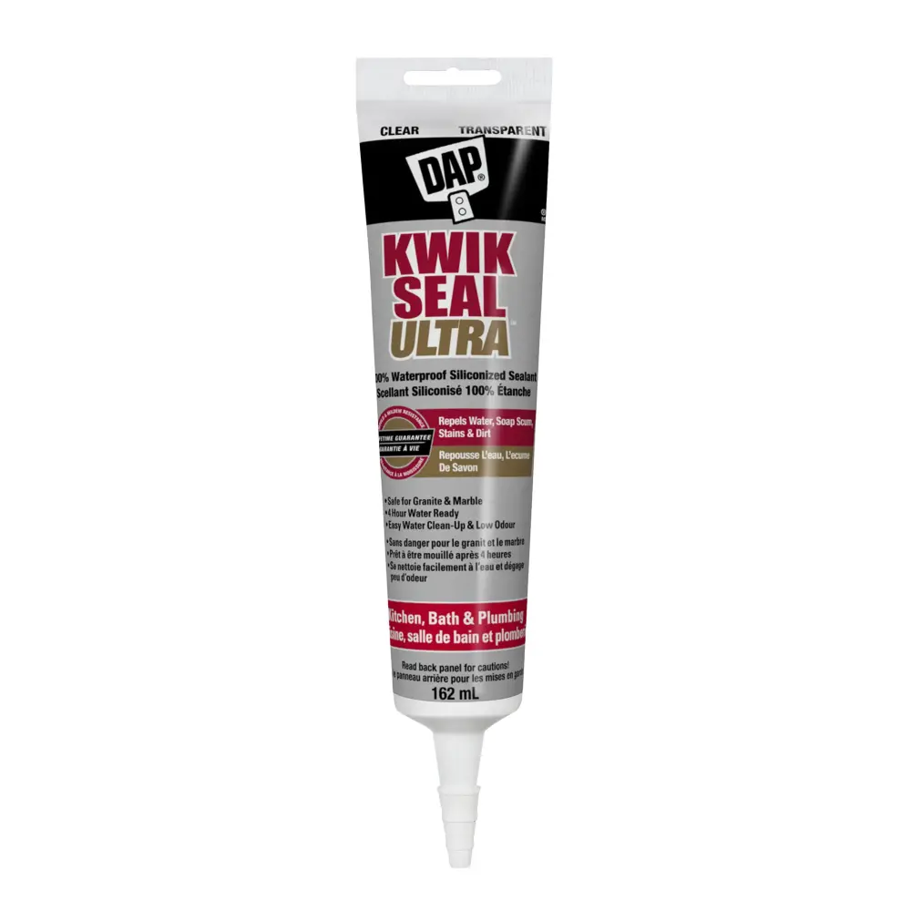 KWIK SEAL ULTRA Clear High-end Kitchen and Bath Sealant, 162 ml