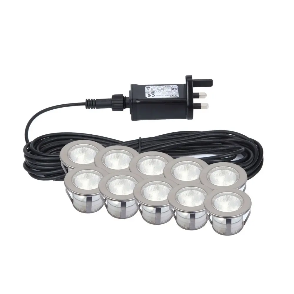Lutec Starlight LED Colour Changing Round Deck Buoyant 10 Pack, (1378987)