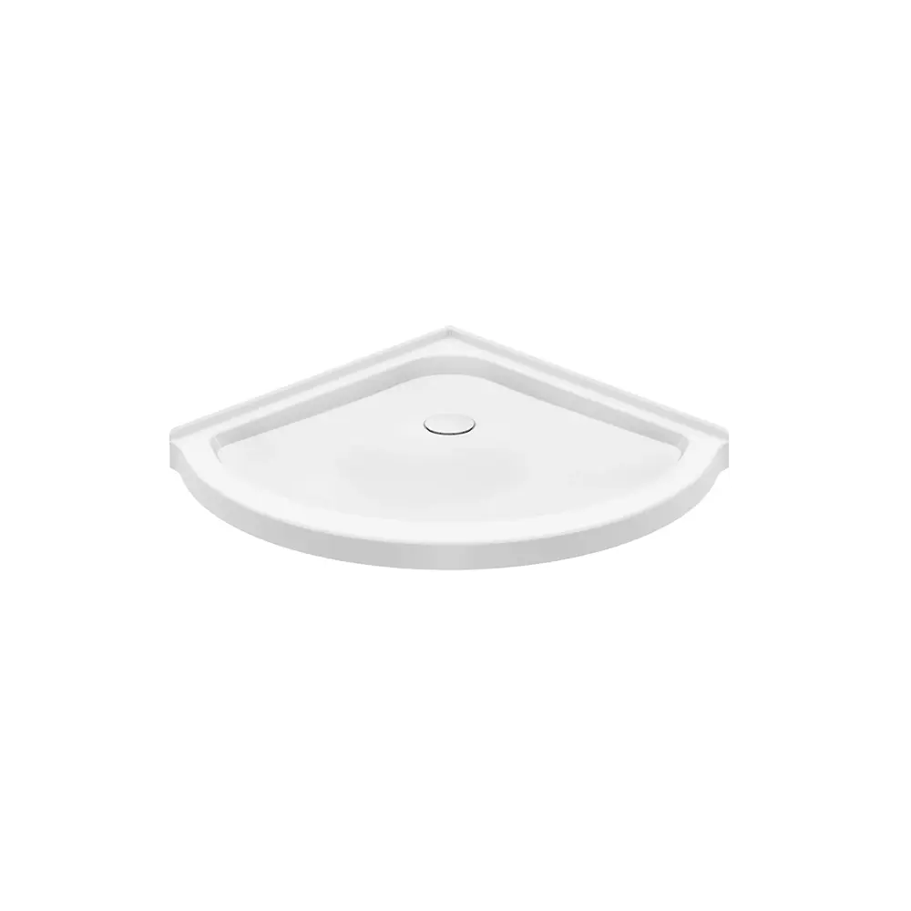 MAAX Moutback Round Round Corner Shower Base Snow, 36''