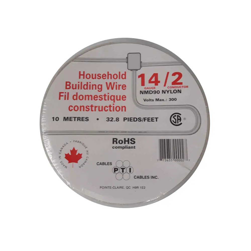 NMD90 14/2 Household Building Wire Snow, 10 m