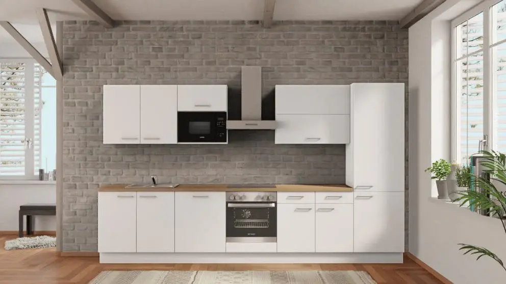 nobilia complete kitchen Kempen 360 cm alpine white matte kitchen unit --