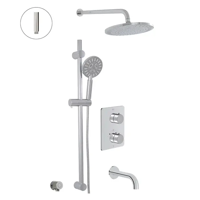 Over--Door VIA DANTE thermostatic shower system – 3 performs