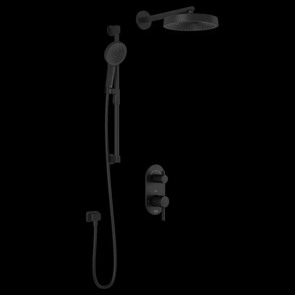 RoundOne™ _x001E_TD2 PREMIA : AQUATONIK™ T/P Diverter Shower System Wallarm Matte Midnight All Ages