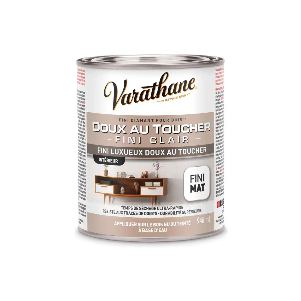 Water-Based Interior Diamond Wood Finish Distinct Matte, 946 ml