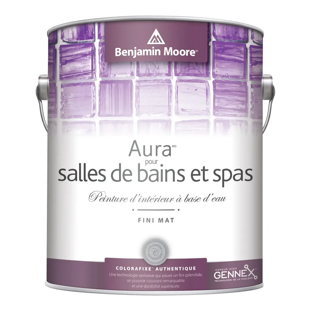 Waterborne Interior Paint Aura Bath and Spa, Soft-touch Finish, Base 1, 3.79 L Storage Hooks