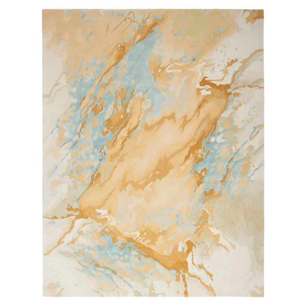 Sand Essentials Sapphire Contemporary Wool Blend Rug