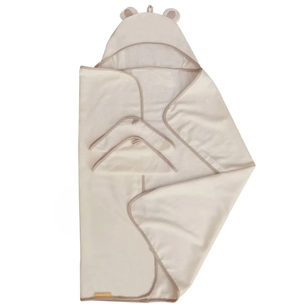 3Pieces Bath Adjust Hooded Towel - Moon
